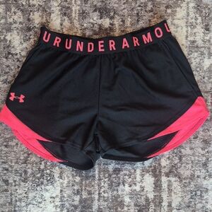 Under Armour Women's Athletic Shorts in Black and Pink